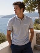 Men's Colour Tip Pique Polo (3132) Grey image