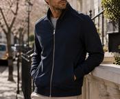 Men's Casual Full Zip Sweatshirt (4809) Navy image
