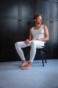 Mens Thermal Sleeveless Winter Underwear Vest Top x 1 (1888) Cream/White image