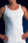 Mens Cotton Vest with Traditional Flat seams (1358 white) by Vedoneire of Ireland image