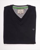 Men's Cotton V-Neck Sleeveless Jumper (4330) Navy image