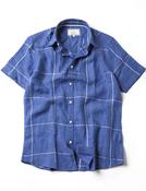 Men's Short Sleeve 100% Linen Shirt (2105) Parnell image