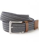 Mens Stretch Braided Belt (9002 Navy) by Vedoneire of Ireland image
