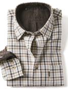Mens Fannel Cotton Tattersall Long Sleeve Check Shirt, 2280 Country Beige image