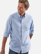 Men's Cotton Long Sleeve Oxford Shirt, Blue image