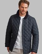 Men's Husky Quilted Jacket (3172 Navy) dark blue diamond quilt coat image