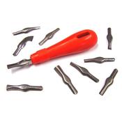 Lino Cutters &amp; Handle (10pcs)