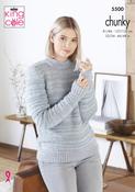 Unixex Sweaters in King Cole Big Value Poplar Chunky (5500)