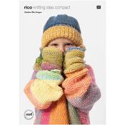 Hat &amp; Wrist Warmers in Rico Creative Chic Unique (1026)