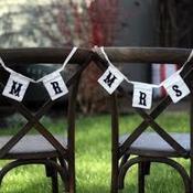 Retro Chair Bunting - 'Mr &amp; Mrs'