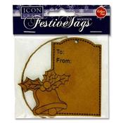 Wooden Festive Bell Tag (1pc) image