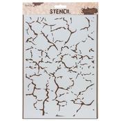 A4 Stencil - Cracked Soil
