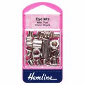 5.00mm Eyelets (20pcs) Tool Included - Nickel image