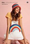 Cloud Cushion w/Rainbow in Rico Creative Cotton Aran (543) - CROCHET image