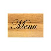 Wooden Rubber Stamp - Menu