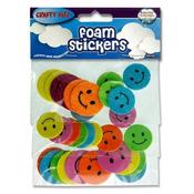 Foam Stickers (30pk) - Smiley Glitter Faces
