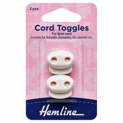 6mm Cord Toggles (2pcs) - Oval