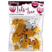 Glitter Foam Stickers (60pcs) - Stars