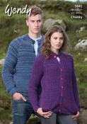Unisex Cardigan in Wendy Festival Chunky (5841)