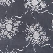 Premium Lace: Off White Bugle Beaded Starburst Floral Lace - Per ¼ Metre image