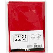 A6 Blank Cards &amp; Envelopes (6pcs) - Red