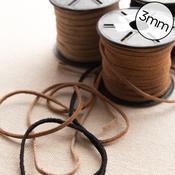 Flat Suede Thong (3mm) - Per Metre