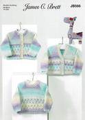 Cardigans &amp; Sweater in James C Brett Baby Marble DK (JB566)