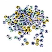 Plastic Alphabet Beads (6mm) - Multi-coloured - Friendship Bracelet Beads image