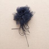 Flower: Rose Triple Organza - Navy