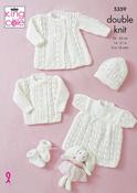 Jacket, Matinee Coat, Angel Top, Hat, Bootees &amp; Blanket in King Cole DK (5359) image