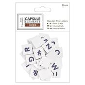 Capsule Elements Wooden Tile Letters (30pcs) - Wood image