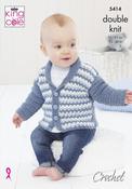 Baby Boy's Jacket, Hat &amp; Blanket in King Cole Big Value Baby DK (5414) image