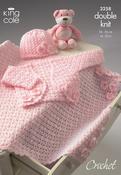 Bolero, Hat &amp; Pram Blanket in King Cole Baby Comfort DK (3258) image