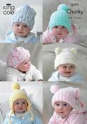 Children's Hats in King Cole Comfort Chunky (3391)