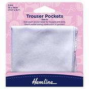 Cotton Trouser Pockets (2pcs) - White