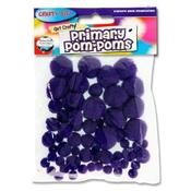 Primary Pom-Poms (40pcs) - Purple image