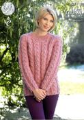 Cabled Raglan Cardigan &amp; Sweater in King Cole New Magnum Chunky (4278)