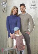 Family Sweaters &amp; Tunics in King Cole Aran (4552)