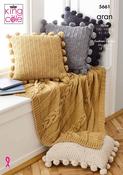 Throw &amp; Cushion Covers in King Cole Forest Aran (5661) image
