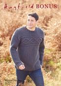 Men's Textured Sweater in Hayfield Bonus Chunky (8293)