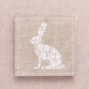Napkins (20pcs) - Flowers Rabbit Taupe