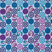 Olaf &amp; Snowflake on White - 100% Cotton image