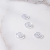 Plastic 4 Hole Button - Shirt Pearl White