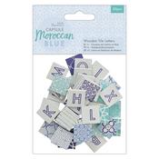 Capsule Wooden Tile Letters (50pcs) - Moroccan Blue