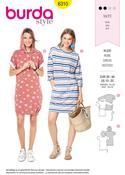 Drawstring Jersey Dresses in Burda Misses' (6310)