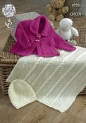 Babies Jacket, Blanket and Hat in King Cole Comfort Aran (4222) image