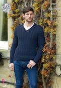 Mens Cricket Slipover and Sweater in King Cole DK (4939)