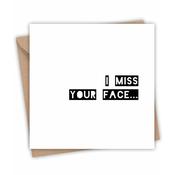 Greeting Card - I Miss Your Face image