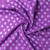 Fleece-Backed Jersey: Polka Dot Purple - Per ½ Metre