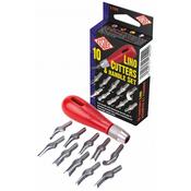Lino Cutters &amp; Handle Set (10pcs)
